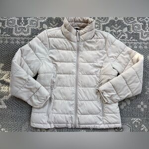 Abercrobie & Fitch beige puffer jacket womens medium